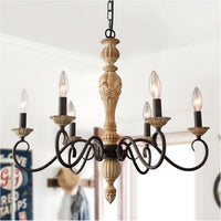 Vintage Orb Oil Rubble Black Chandelier for Dining Room