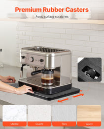 Appliance Slider 10.5 X 13 In Sliding Tray For Coffee Maker Black