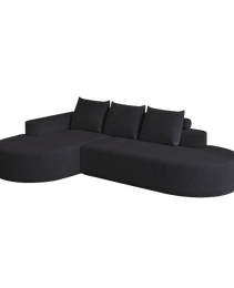 Modern Curved Sofa ,Chenille Upholstered Sectional Sofa Couch Set,Modular 108.5 L Shaped Sectional Living Room Sofa Set With 3 Pillows,Free Combination Sofa Couch For Living Room,Bedroom