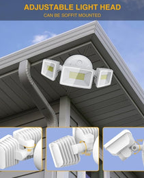 Security Light 3 Heads White 60w 6500K AZ