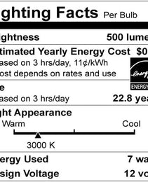 Sunlite LED MR16 Reflector Spotlight Bulb - 6-7Watts - 3000K