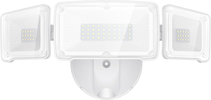 Security Lights Outdoor with Remote, 3 Heads White 35W Square CW AZ