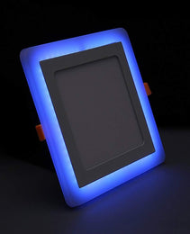Experience the Magic of Color LED Border Downlight - Stunning Slim Panel Square 4" Design with Striking Blue & White- Unleash Your Creative Glow! Blue & White