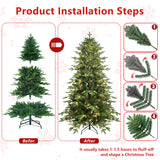 PVC Christmas Tree, Christmas Decorations, Green, With Lights - CJDS - CC