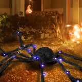 HOMCOM 3.25 Outdoor Halloween Decoration, Light-up Oversized Spider Halloween Prop With Light Up Bendable Legs - CJDS - FC