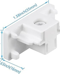 Recessed End Cap PRO-0332 White RZ for LED Strip Light - Integral Conductors, Premium LED Profile