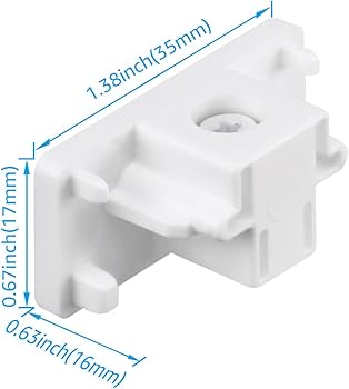 Recessed End Cap PRO-0332 White RZ for LED Strip Light - Integral Conductors, Premium LED Profile