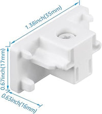 Recessed End Cap PRO-0332 White RZ for LED Strip Light - Integral Conductors, Premium LED Profile