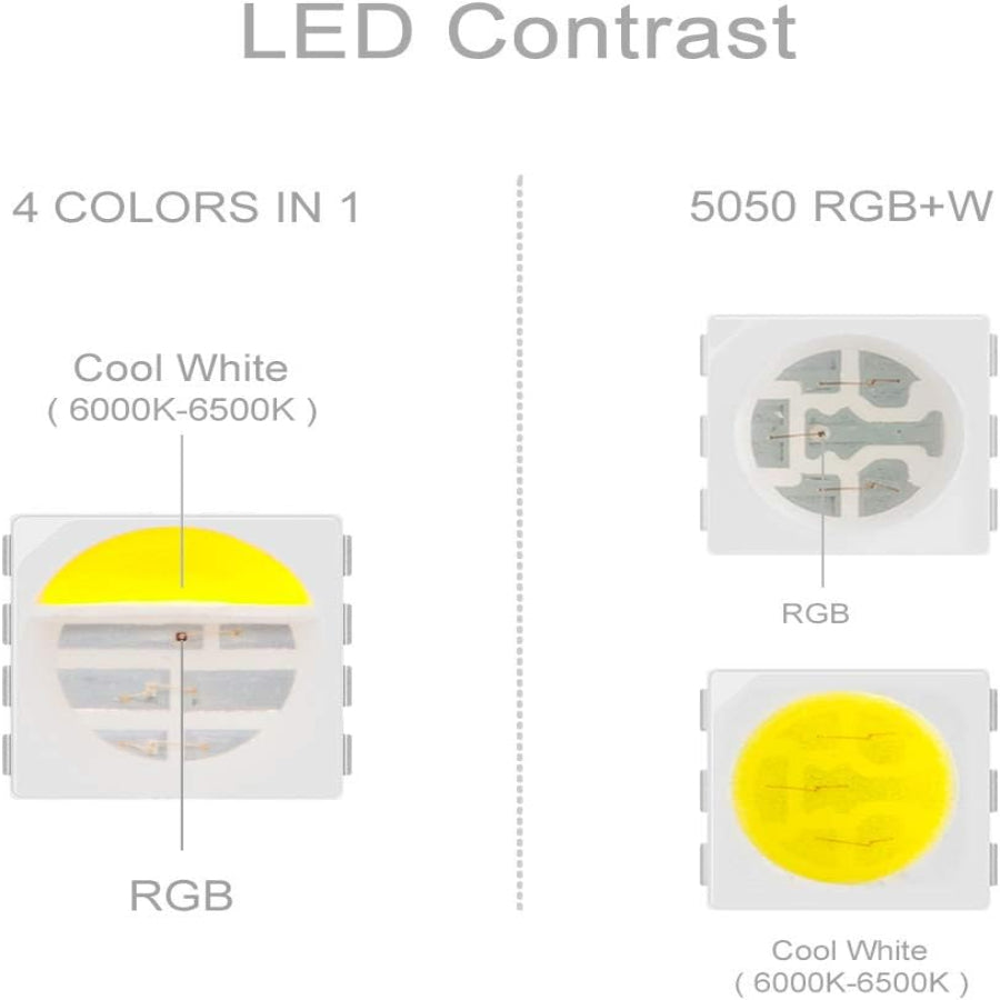 LED Strip Lights - 24V - RGBW - 18W/M - 16.4FT - IP65 Rated - NewS