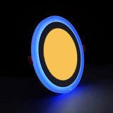 Experience the Magic of Color LED Border Downlight - Stunning Slim Panel Round 6" Design with Striking Blue & White Bubble- Unleash Your Creative Glow!