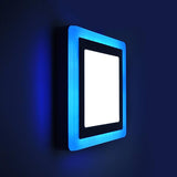 Experience the Magic of Color LED Border Downlight - Stunning Slim Panel Square 4" Design with Striking Blue & White- Unleash Your Creative Glow! Blue & White