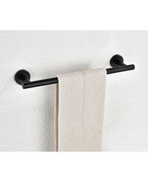 3-Pieces Bathroom Hardware Accessories Set - Towel Bar, Toilet Paper Holder, Robe Towel Hooks