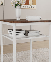 Bar Table, Equipped With 2 Bar Stools , With Backrest And Partition