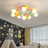 Scandinavian Style Chandelier For The Children's Room Nursery Bedroom Modern Led Chandeliers Living Room With Petals Lighting