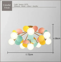 Scandinavian Style Chandelier For The Children's Room Nursery Bedroom Modern Led Chandeliers Living Room With Petals Lighting