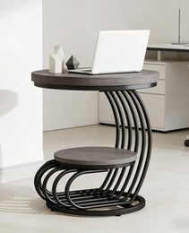 2 Tiers Couch Table,Round Side Table,End Table