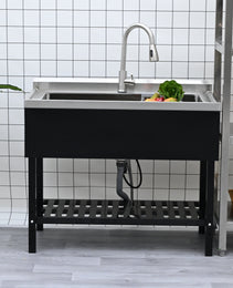 Stainless Steel Utility Sink, Freestanding Sink 1
