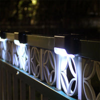 Warm White Solar LED Step Deck Lights Outdoor Waterproof for Patio Stair Fence Railing Pathway Garden Yard Decor Lamp