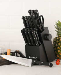 19-piece Knife Set, German Steel, Durable, Dishwasher-safe, Kitchen Knife Set With Built-in Sharpener For Chopping, Slicing, Dicing And Cutting