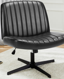 Cross-Legged Chair,No Wheels Armless Swivel Home Office Chair