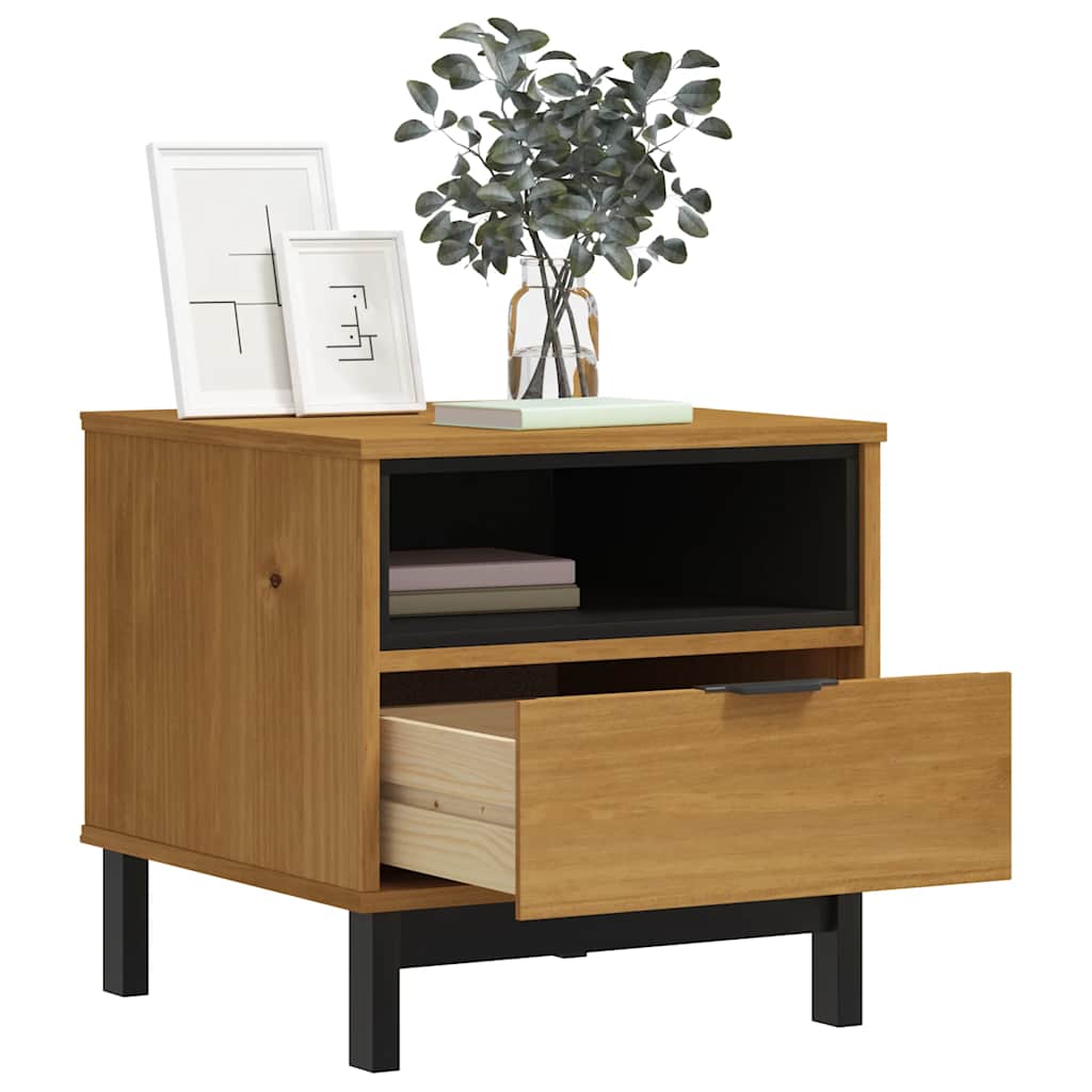 FLAM side table 50x50x50 cm solid pine wood