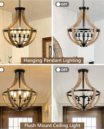 Solid Wood Modern Chandelier