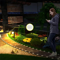 1-4PC Solar Landscape Spotlights Garden Motion Sensor Pathway Lights 3 Modes Waterproof Wall Lamp Patio Lawn Walkway Decor
