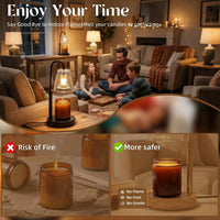 2 Pack Candle Warmer Lamp with Timer,Dimmable,Adjustable Height