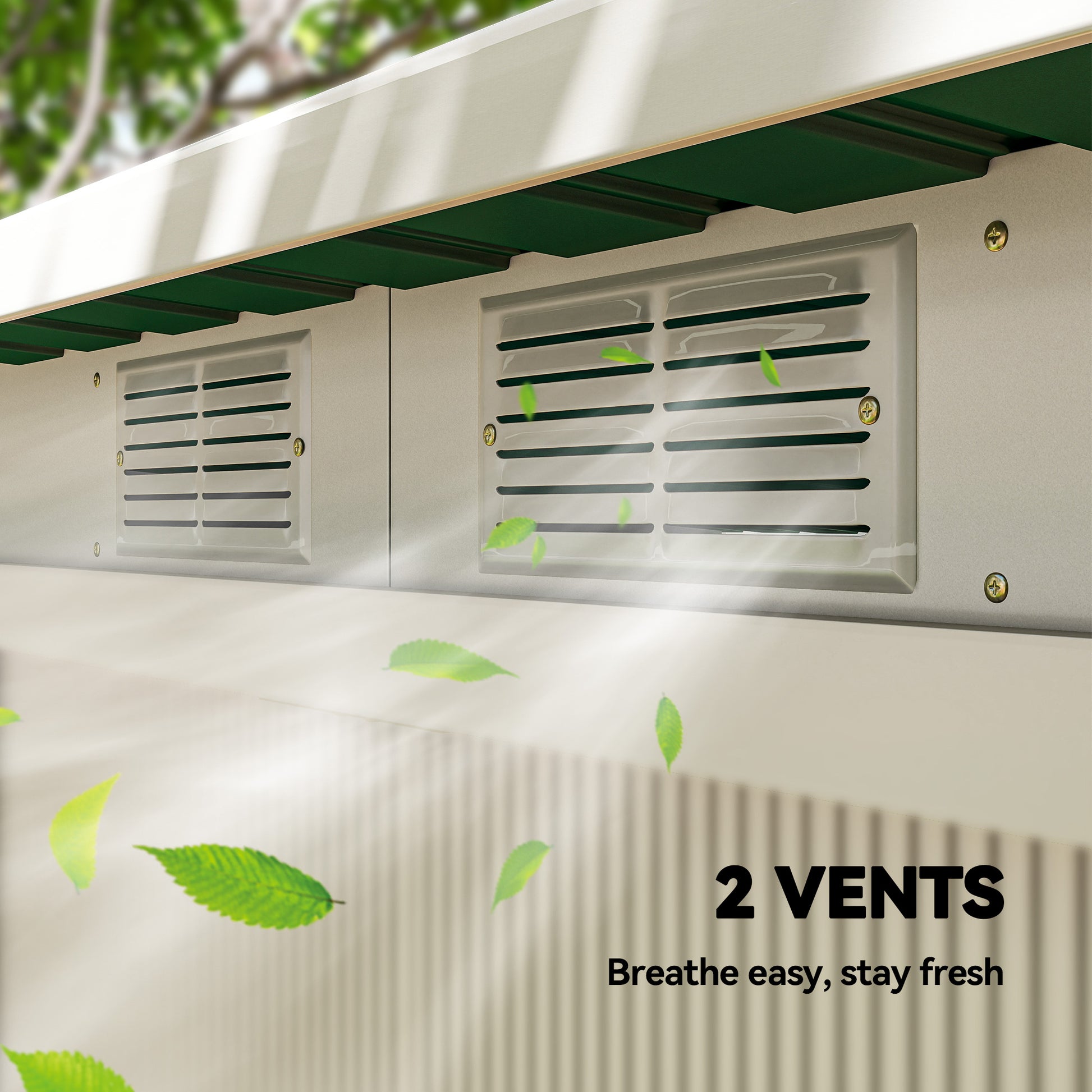 9' x 4' Metal Outdoor Storage Shed, Tool House with Double Lockable Doors for Backyard, Patio, Lawn, Garage, Dark Green