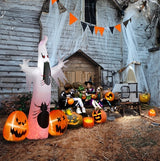 11.8 FT Halloween Inflatables Ghost Spider Pumpkin Outdoor Decorations - CJDS - FC