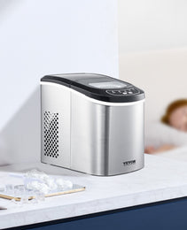 Portable Countertop Ice Maker 33Lbs/24H Self-Cleaning With Scoop Basket Home Bar
