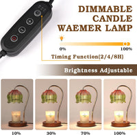 Pink&Green Candle Warmer Lamp W/Timer, Christmas Birthday Gifts for Women