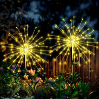 Solar Lights Outdoor Decorative Copper Wire 200 LED Firework Light Waterproof DIY Decorating Yard Garden Patio - Gardening Gifts