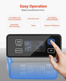 Undercounter Ice Maker 80 Lbs/Day Built-in Ice Maker Machine W/ Reversible Door