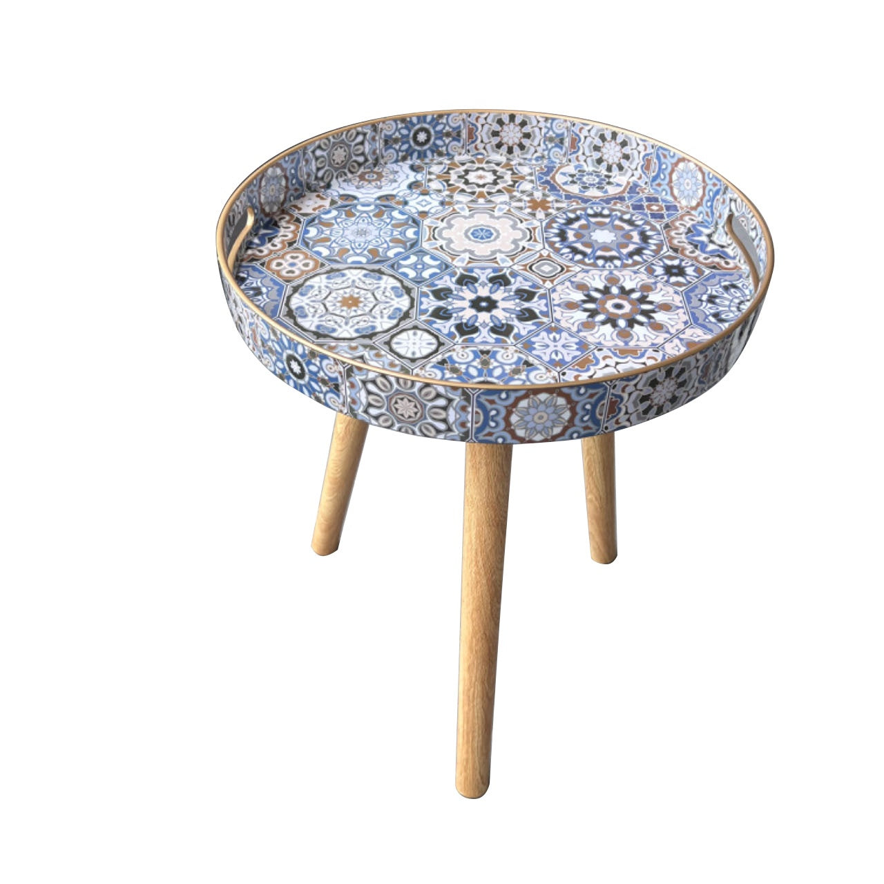 Small Side Table With Three Detachable 40cm Wooden Legs