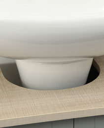 Pedestal Sink Storage Cabinet, Under Sink Cabinet, Bathroom Vanity Cabinet with Adjustable Shelf and Open Bottom Shelf, Gray