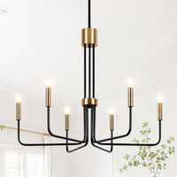 35" Gold Chandeliers for Dining Room Light Fixture Brass Chandelier
