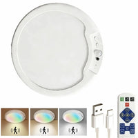 Motion Sensor LED Ceiling Light Remote Control Dimmable Body Sensor Light Automatic Rechargeable Motion Activated Light Closet