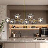 Large Sputnik Chandelier 47.2" Black Modern Smoked Glass Chandelier