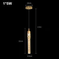 Modern Luxury Crystal Pendant Lamps Home Decor Bedside Hanging Light For Living Room Kictchen Bedroom Ceiling Chandelier Lights