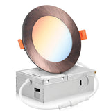 Premium 6 Round Downlight RD 15W - AOM - 5CCT - Versatile 5 Color Temperature Selectable LED Light for False Ceiling, Energy-efficient & Long-lasting.