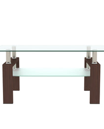 Rectangle Glass Coffee Table, Clear Coffee Table, Modern Side Center Tables For Living Room, Living Room Furniture