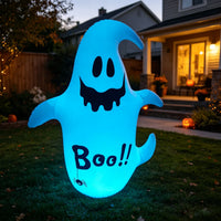 Pvc Inflatable Glowing Pumpkin Doll Suitable for Halloween, Halloween Inflatable Led Light-Up Ghost, Inflatable Model, Outdoor Yard Decoration