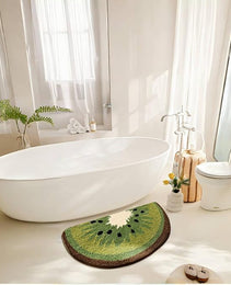 Kiwi Fruit Bath Mats Cute Bathroom Rugs, Particularly Absorbent