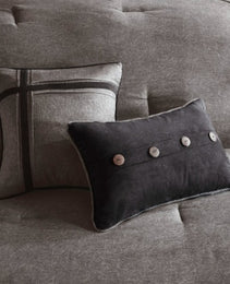 7 Piece Faux Suede Comforter Set