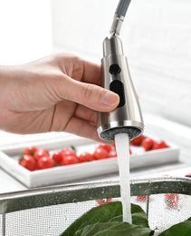 Single Handle High  Pull Out Kitchen Faucet, Single-stage Stainless Steel Kitchen Sink Faucet, With Pull Down Spray