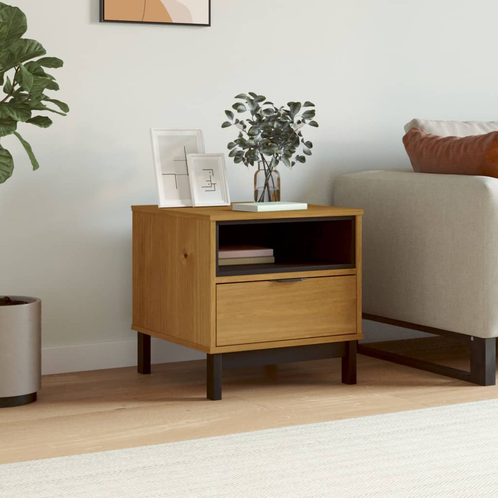 FLAM side table 50x50x50 cm solid pine wood