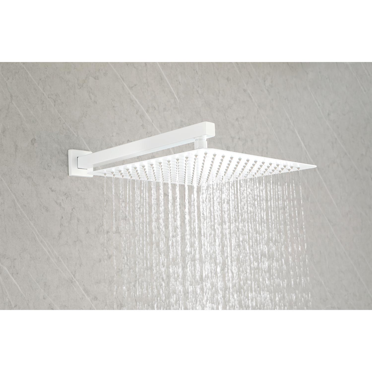 Shower System With Shower Head, Hand Shower, Slide Bar, Bodysprays, Shower Arm, Hose, Valve Trim, And Lever Handles