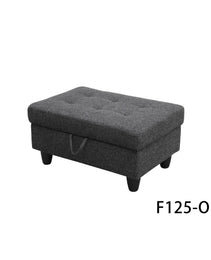 Pickup Only--Black Grey Linen 3-Piece Couch Living Room Sofa Set
