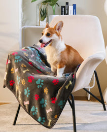 Pet Blanket Dog Cat Pad Warm Blanket Confetti Bone Dog's Paw Blanket